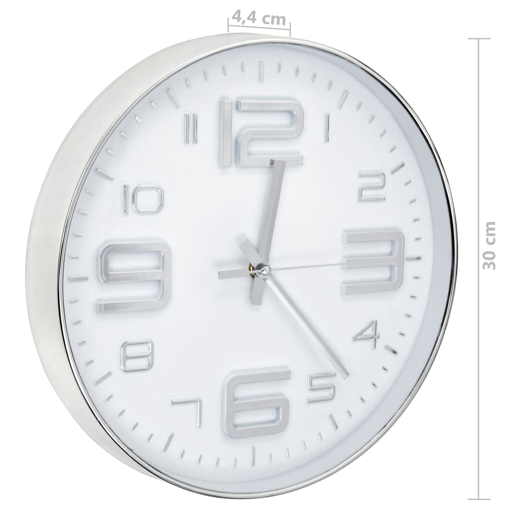 Orologio da Parete 30 cm Argento - homemem39