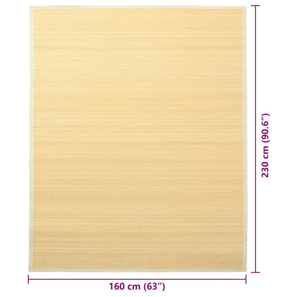 Tappeto in Bambù 160x230 cm Naturale | homemem39