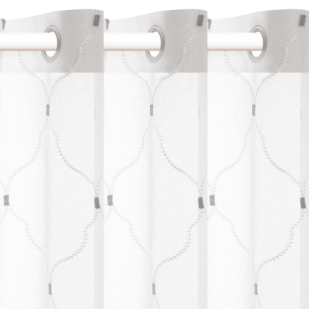 Tende 2 pcs Bianco 140 x 245 cm Poliestere