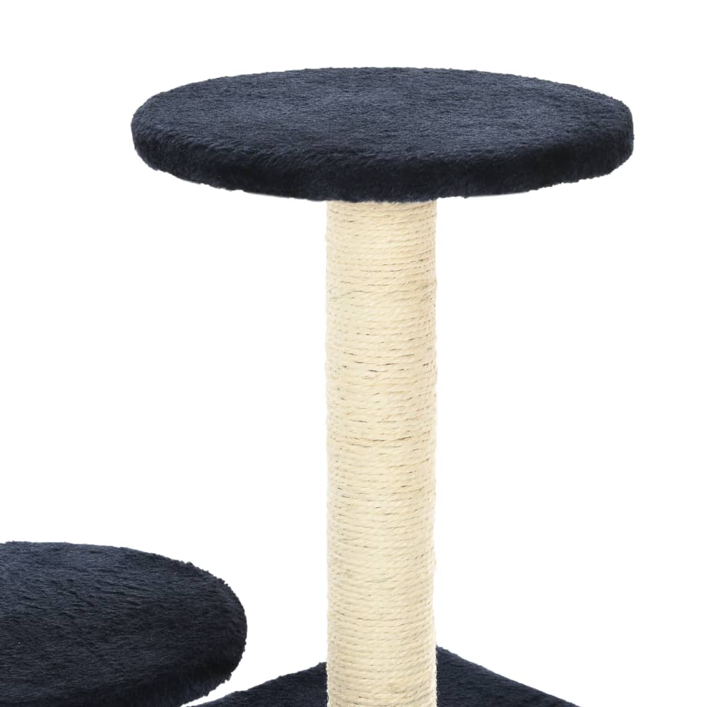 Albero per Gatti con Pali Tiragraffi in Sisal 60 cm Blu Scuro | homemem39