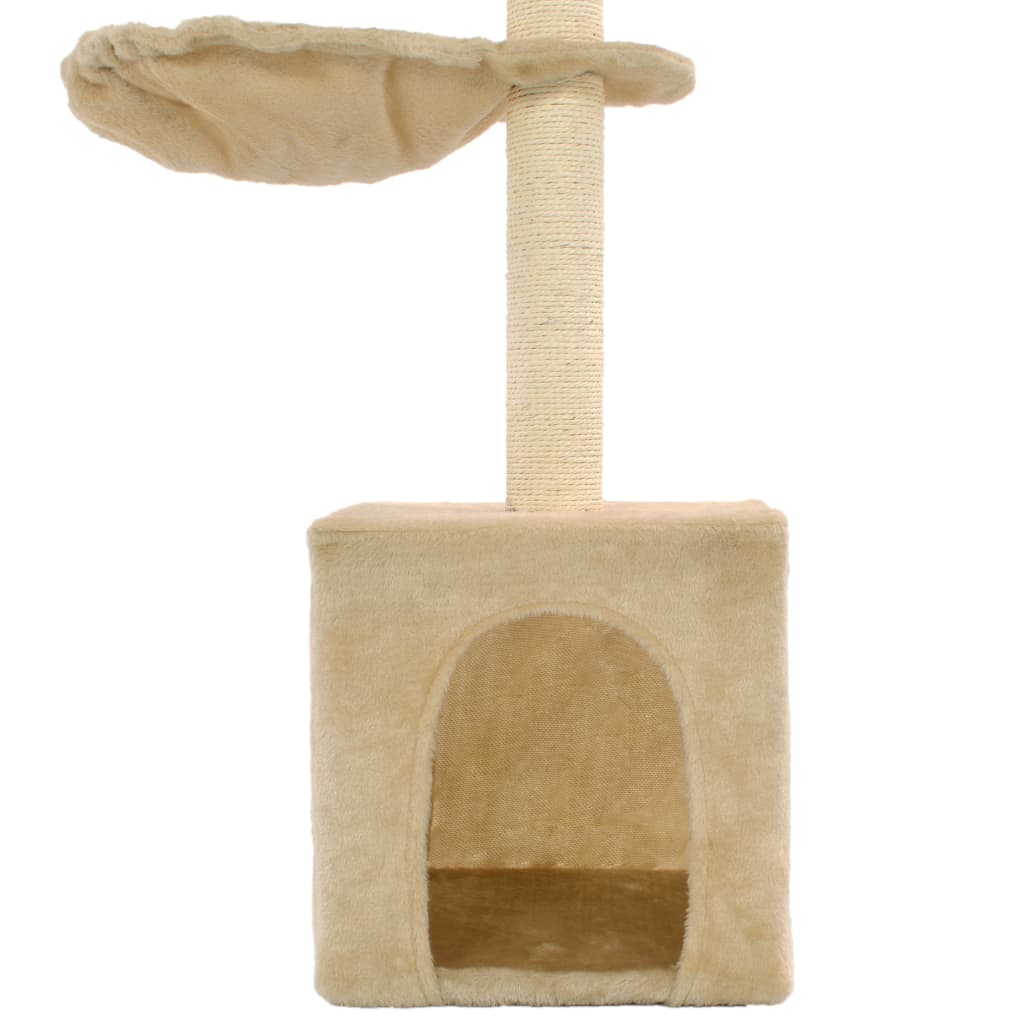 Albero per Gatti con Tiragraffi in Sisal 105 cm Beige | homemem39