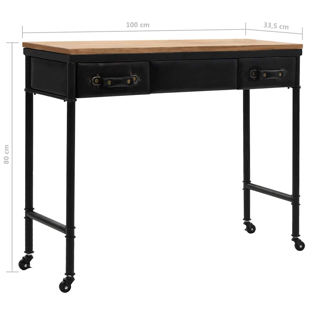 Tavolo Consolle in MDF e Legno di Abete 100x33,5x80 cm | homemem39