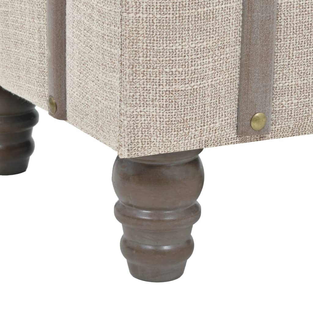 Set Cassapanche 3 pz in Legno Massello e Acciaio 112x37x45 cm | homemem39