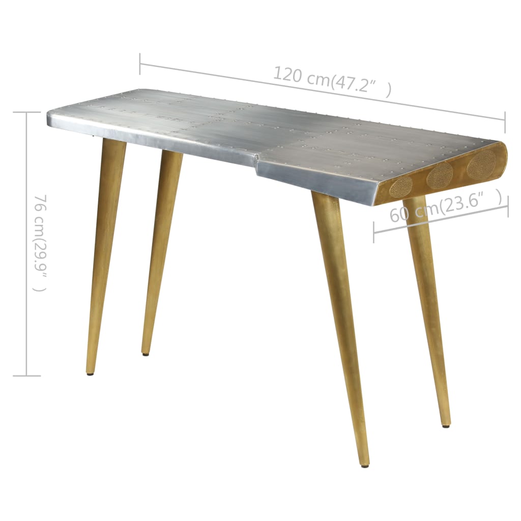 Scrivania Aviator in Stile Vintage Aeronautico 120x60x76cm | homemem39