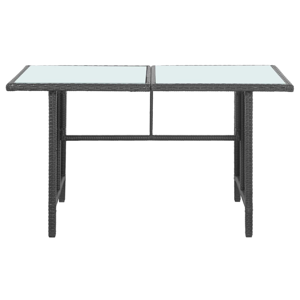 Set Divani da Giardino 5 pz con Cuscini in Polyrattan Nero | homemem39