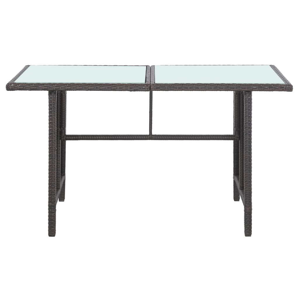 Set Divani da Giardino 5 pz con Cuscini in Polyrattan Marrone | homemem39