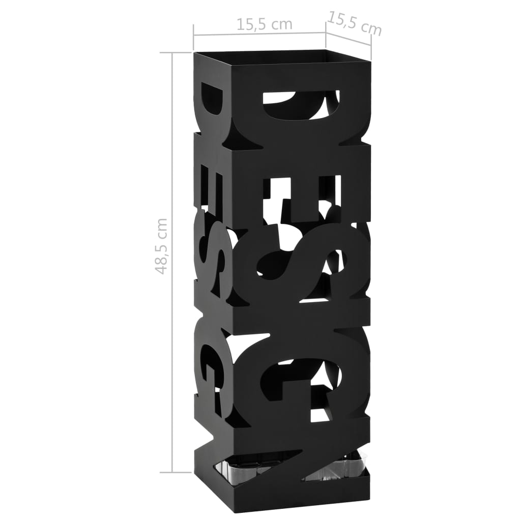Porta Ombrelli Design in Acciaio Nero | homemem39