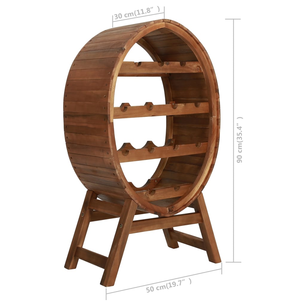 Portavini da 13 Bottiglie in Legno Massello d'Acacia | homemem39