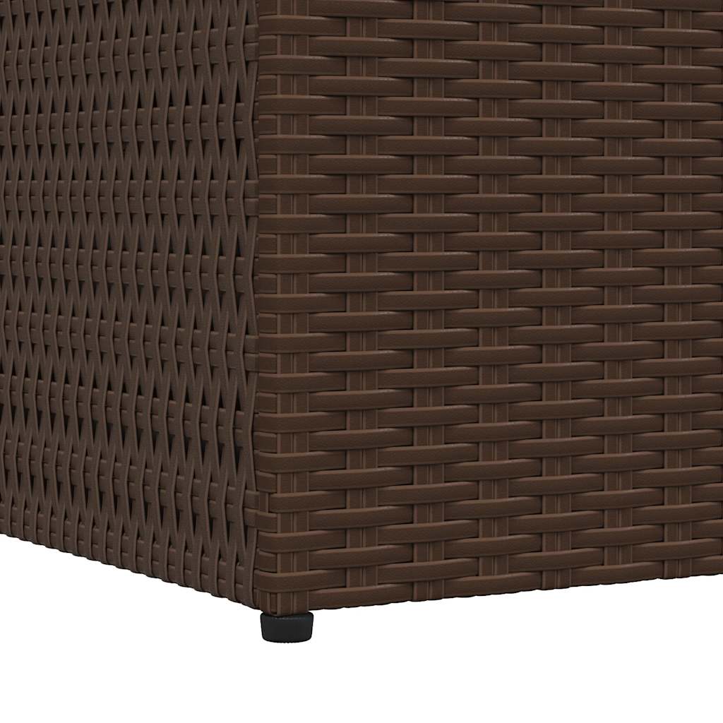 Baule da Giardino Marrone 150x100x100 cm in Polyrattan