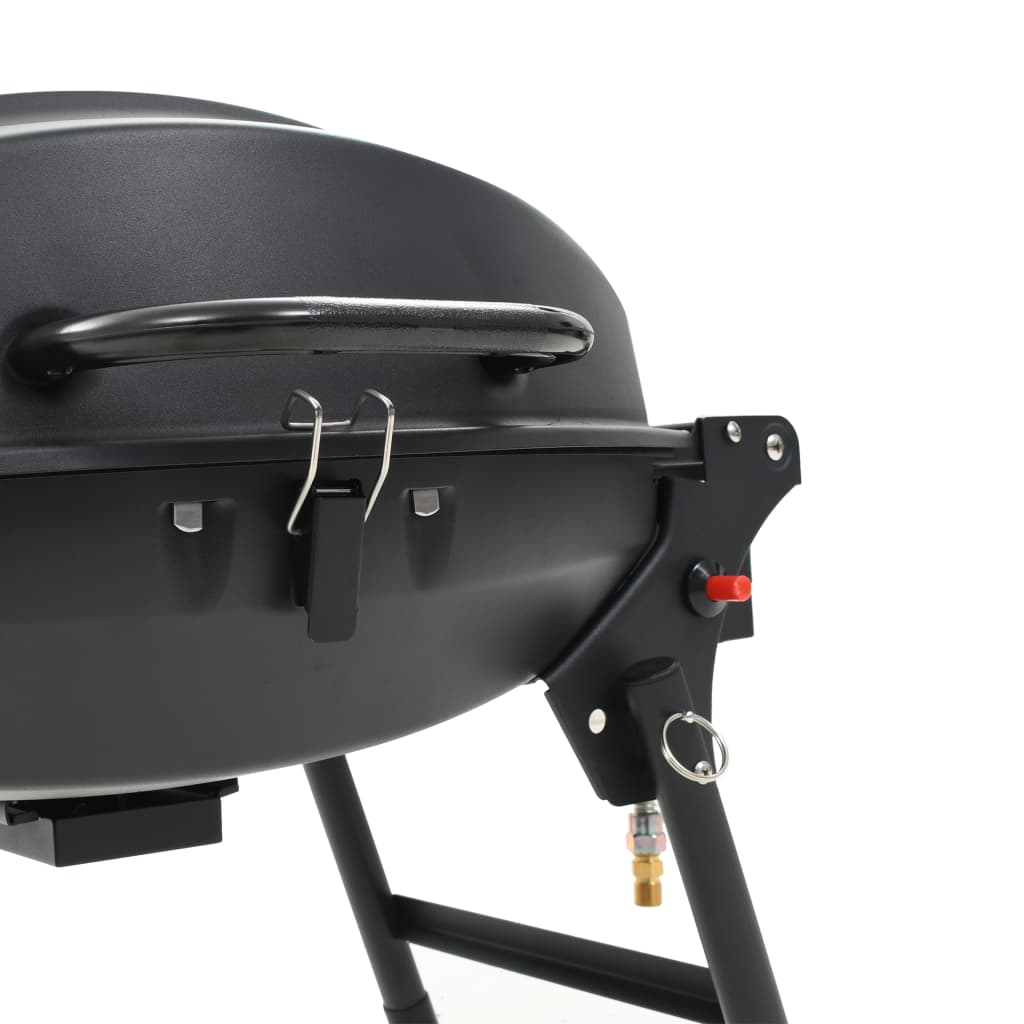 Barbecue e Griglia a Gas Portatile con Fornello Nero | homemem39