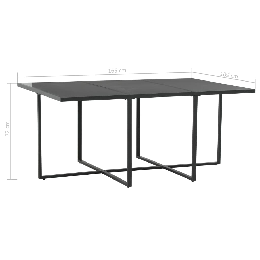 Set da Pranzo da Giardino 7 pz con Cuscini in Polyrattan Nero | homemem39