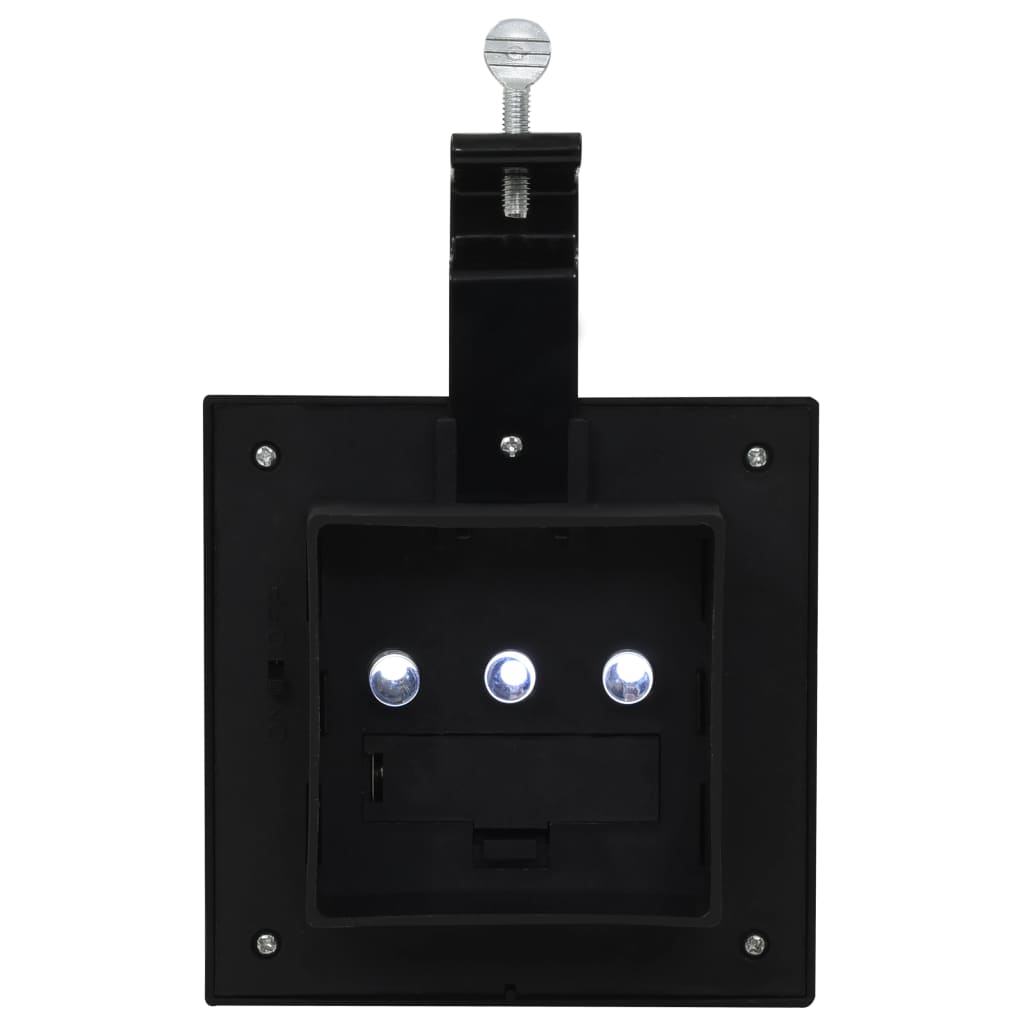 Lampade Solari da Esterni 6 pz a LED Quadrate 12 cm Nero | homemem39