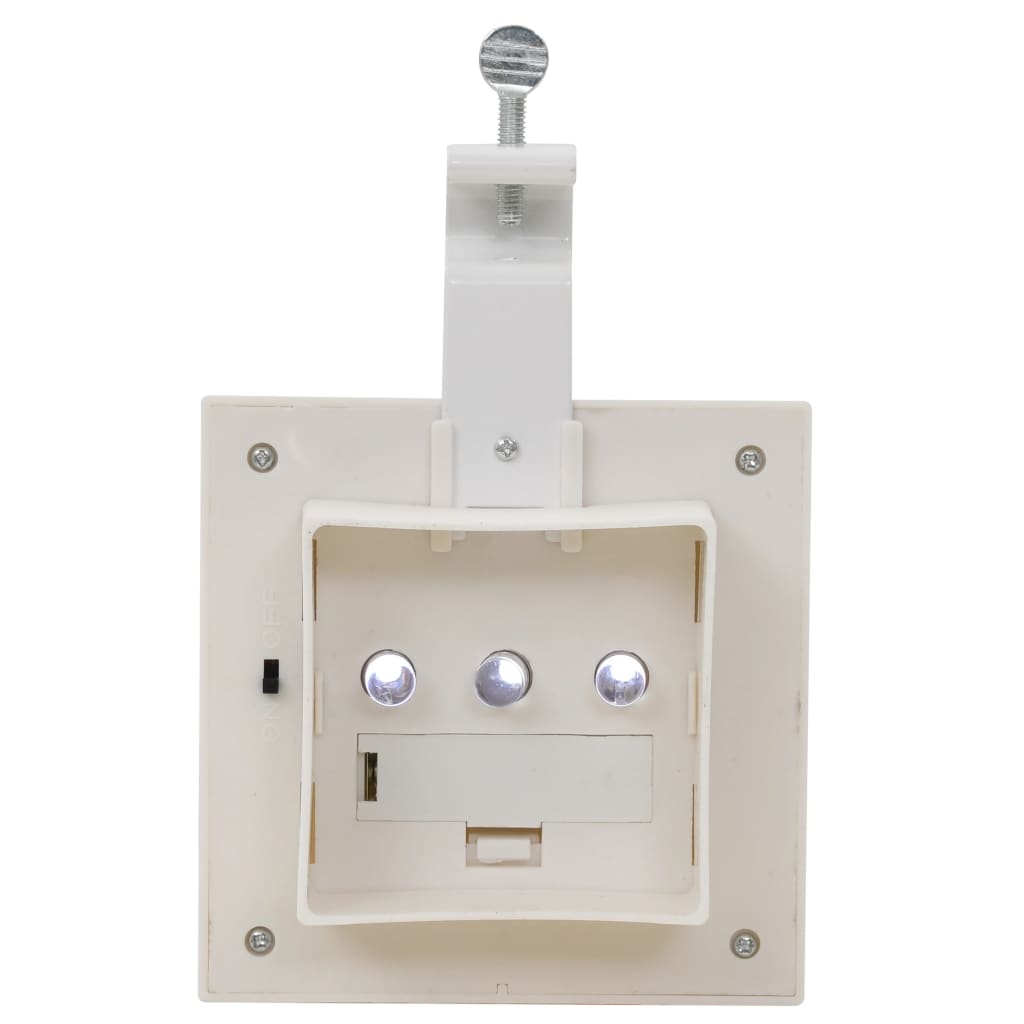 Lampade Solari da Esterni 6 pz a LED Quadrate 12 cm Bianco | homemem39