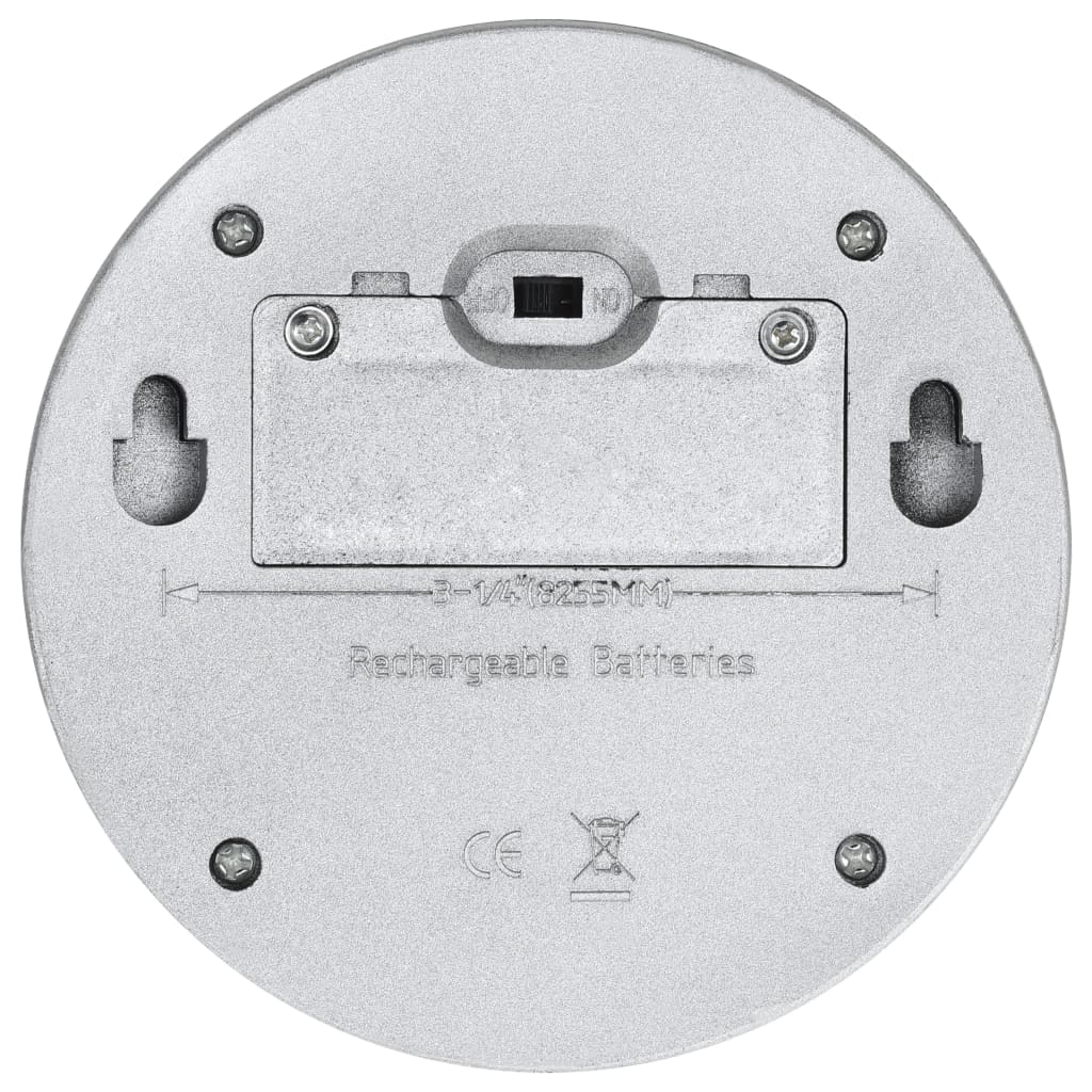 Lampade Solari da Parete da Esterni a LED 12 pz Rotonde Argento | homemem39