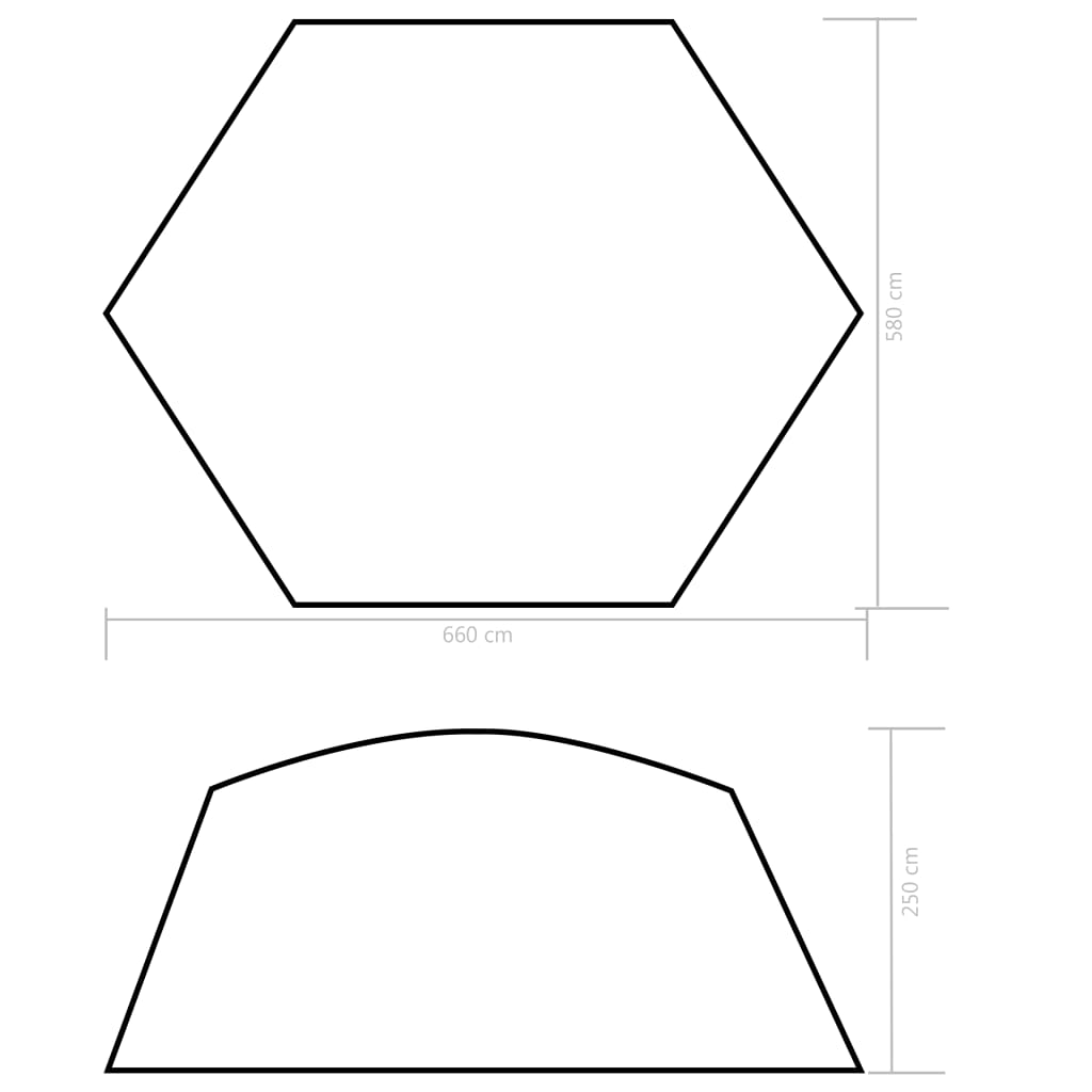 Tenda per Piscina in Tessuto 660x580x250 cm Blu | homemem39