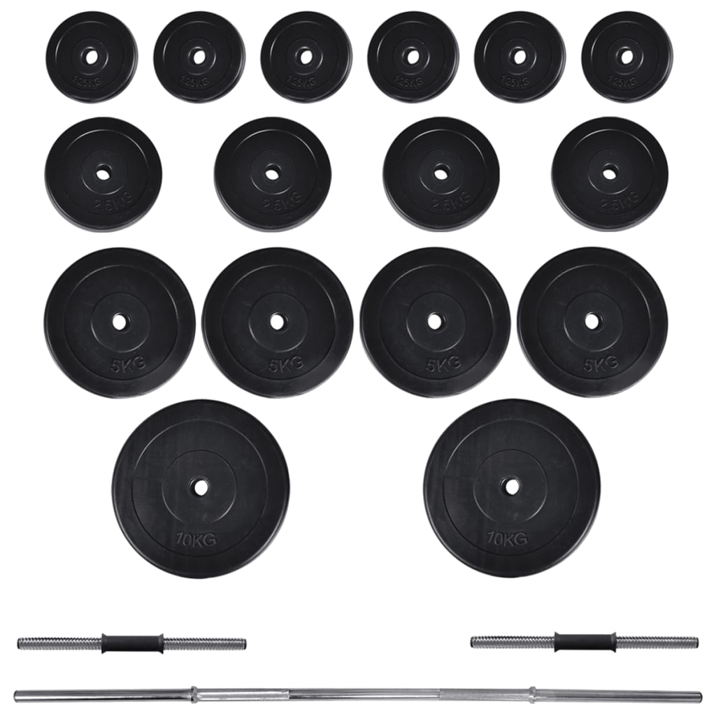 Panca Multifunzione con Bilanciere e Set di Manubri 60,5 kg | homemem39