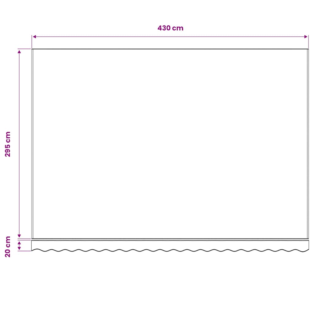 Tessuto di Ricambio per Tenda da Sole Blu e Bianco 450x300 cm