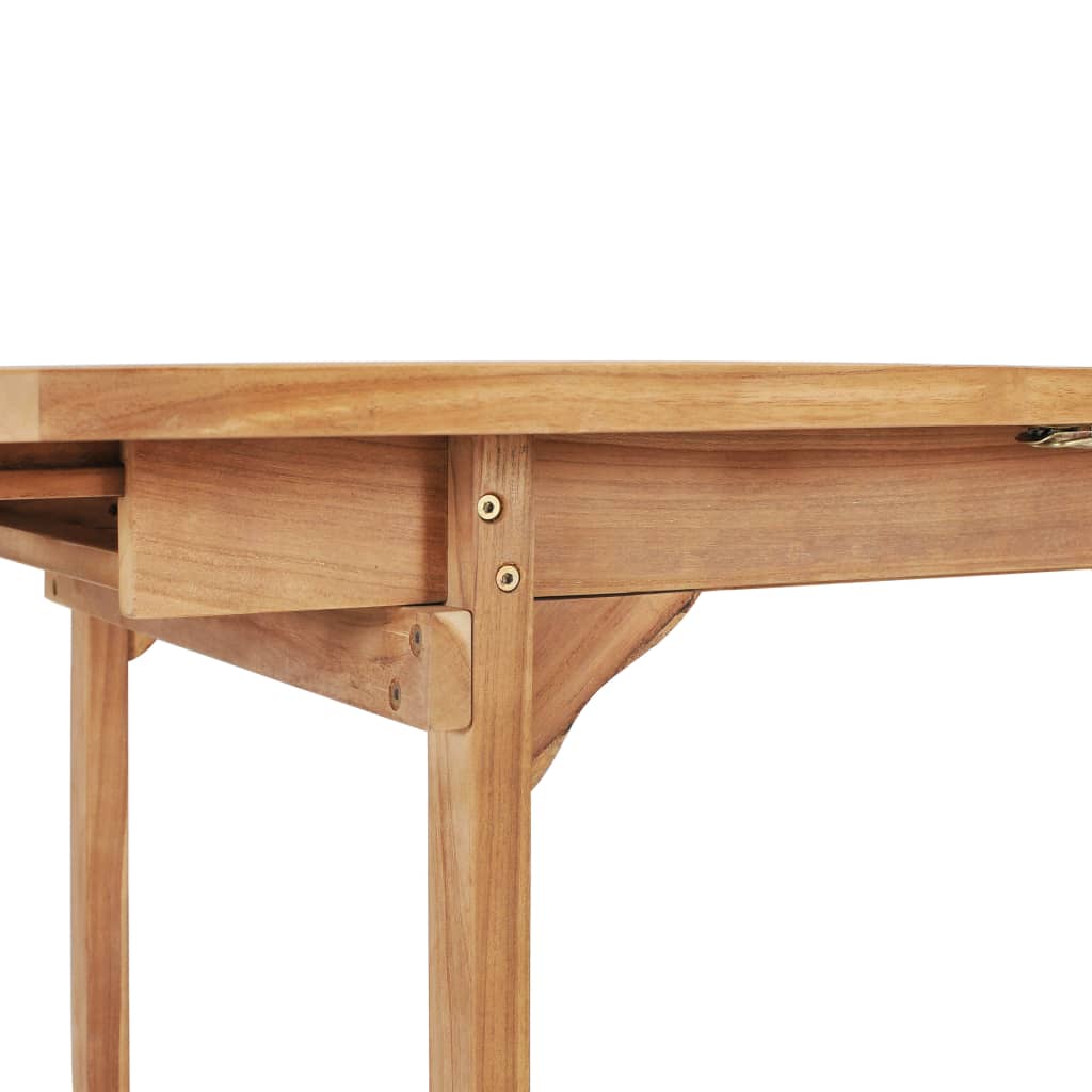 Set da Pranzo per Esterni 7 pz 150-200x100x75 cm Teak Massello | homemem39