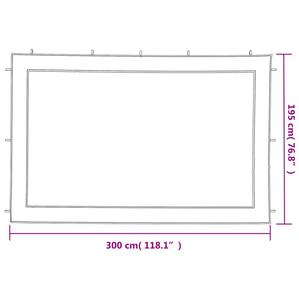 Pareti per Tendostruttura 2 pz Bianco e Nero in Rete | homemem39