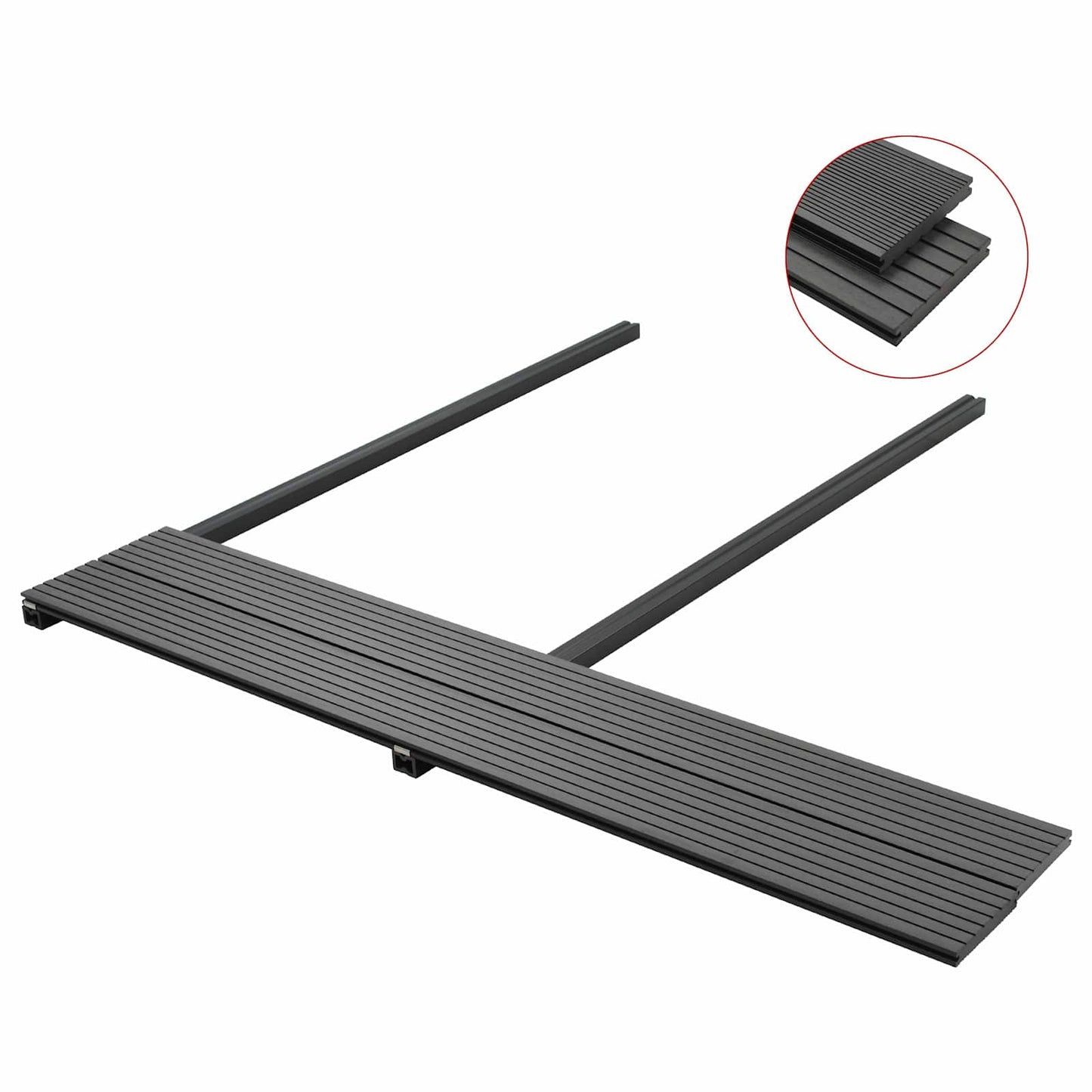 Pavimento da Deck 4 pcs Grigio WPC | homemem39
