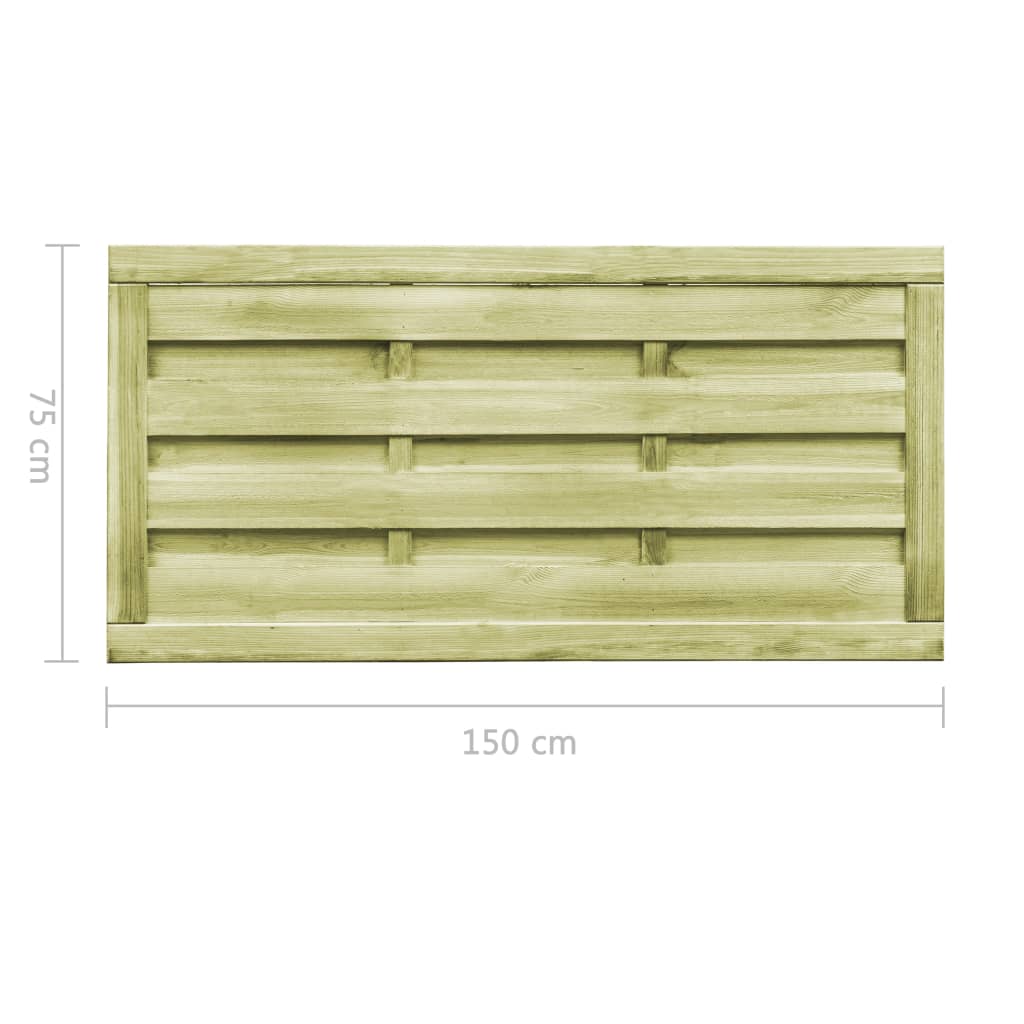 Cancelli da Giardino 2pz Legno Impregnato Pino 150x75 cm Verde | homemem39