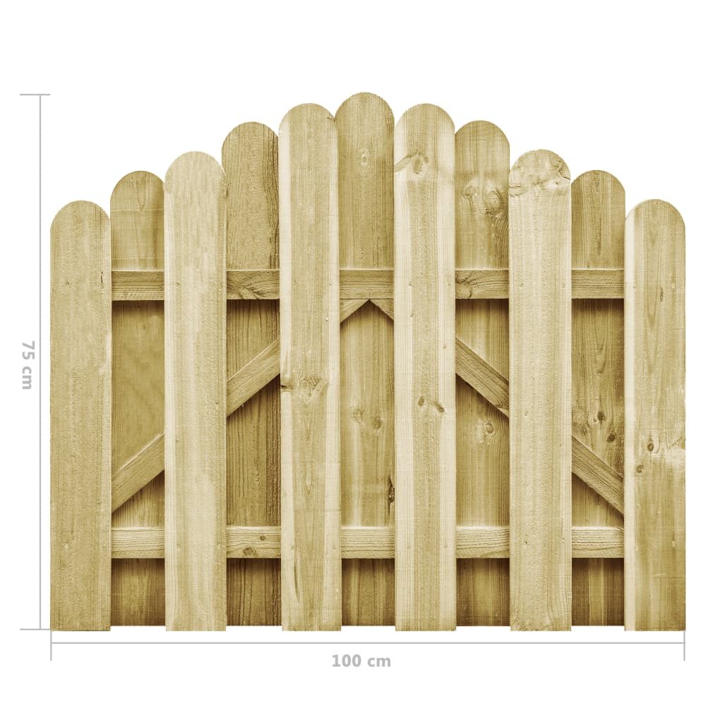 Cancello da Giardino in Legno di Pino Impregnato 100x75 cm | homemem39