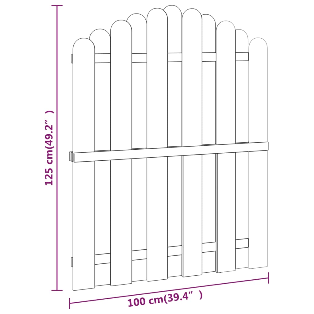 Cancello da Giardino in Legno di Pino Impregnato 100x125 cm | homemem39