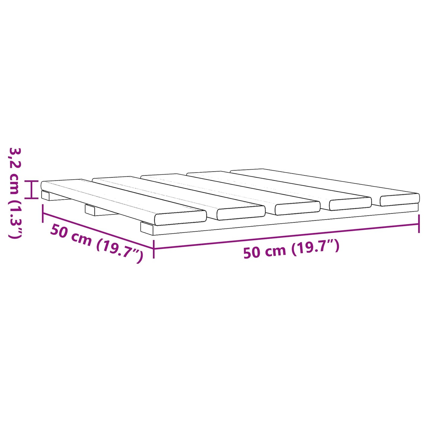 Piastrella per Decking 6 pcs Marrone 50 x 50 cm | homemem39