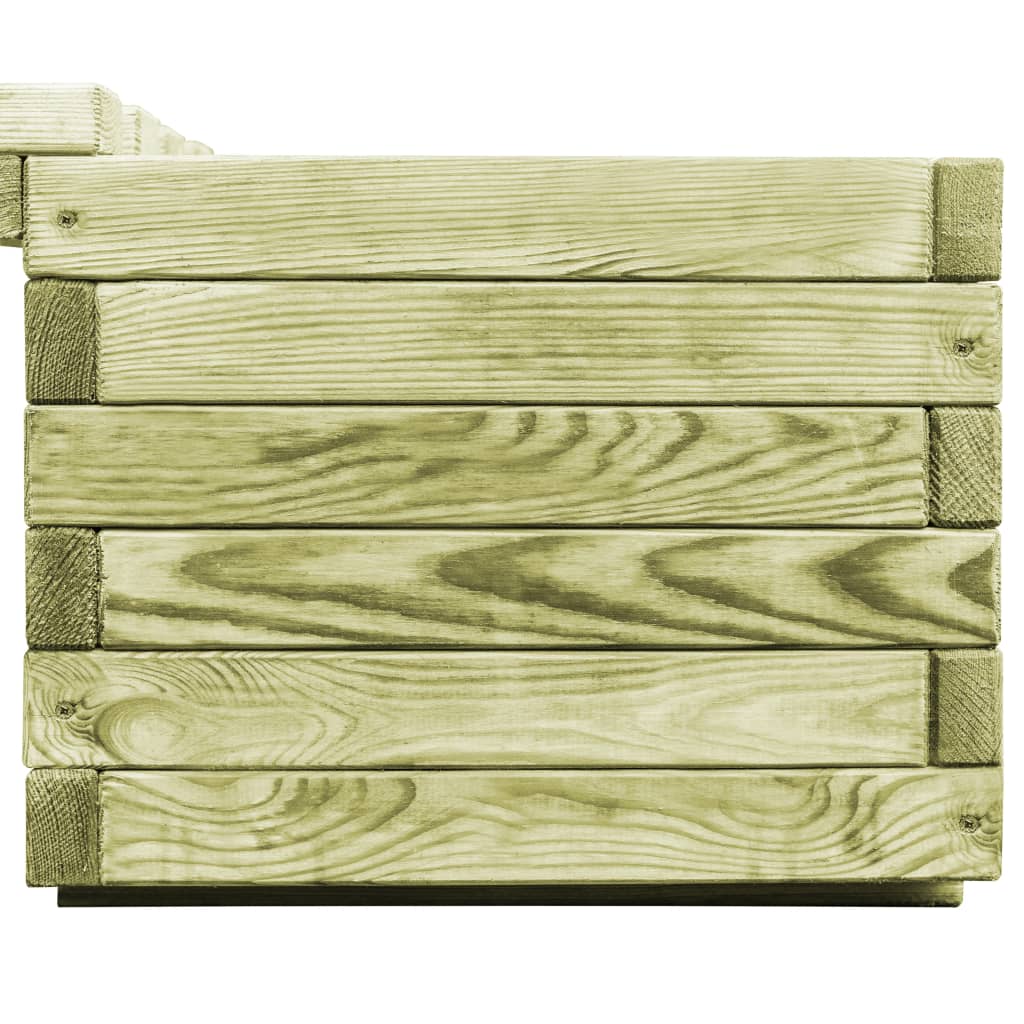 Fioriera da Giardino con Panca in Legno di Pino Impregnato | homemem39