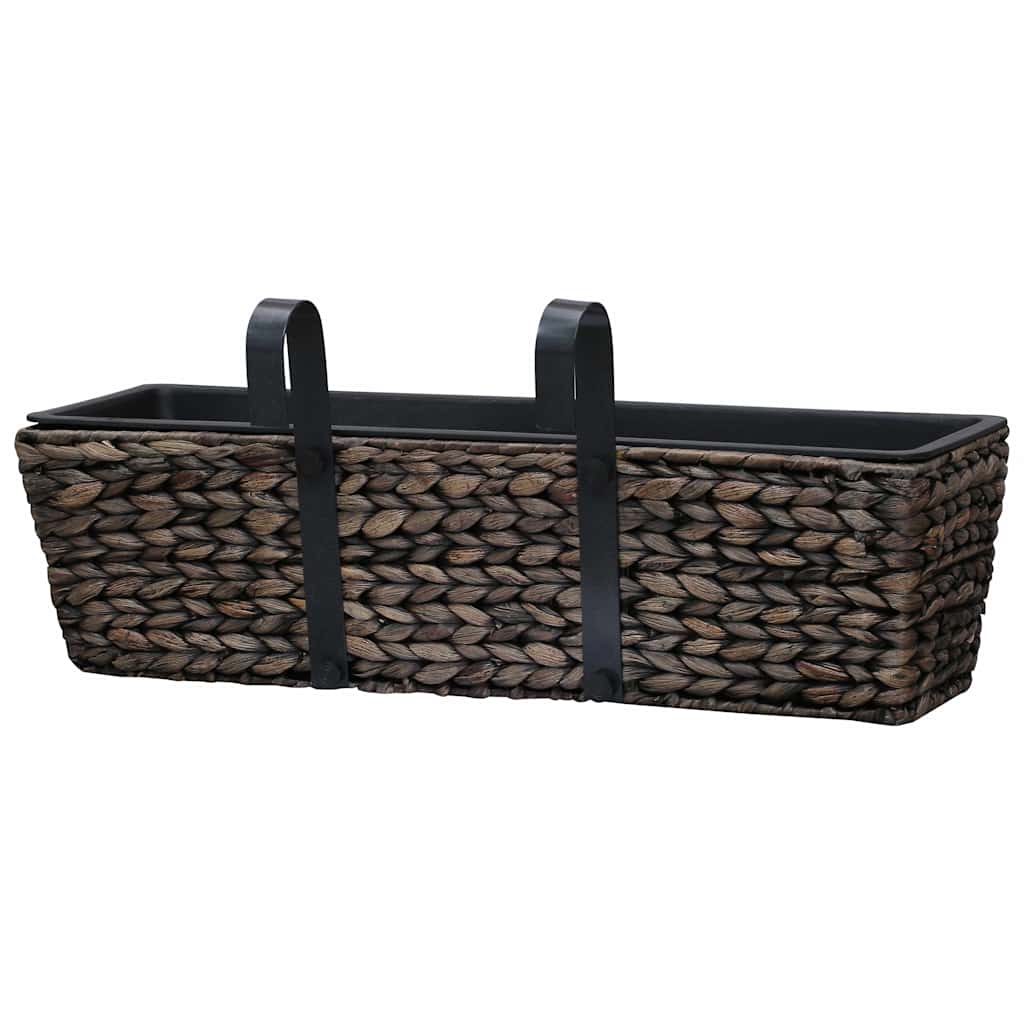 Fioriere 2 pz in Giacinto Intrecciato Marrone