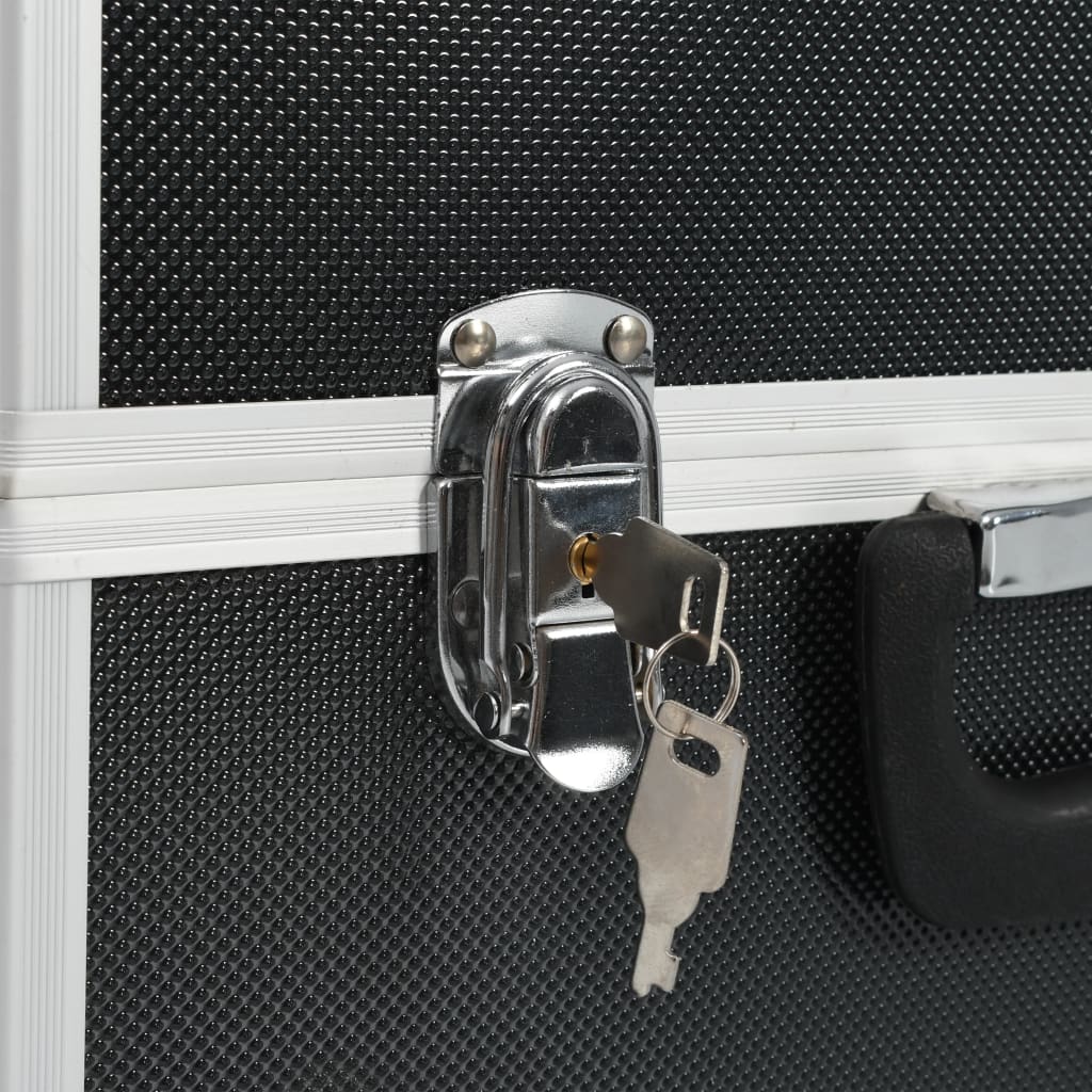 Valigetta per Attrezzi 38x22,5x34 cm Nera in Alluminio | homemem39