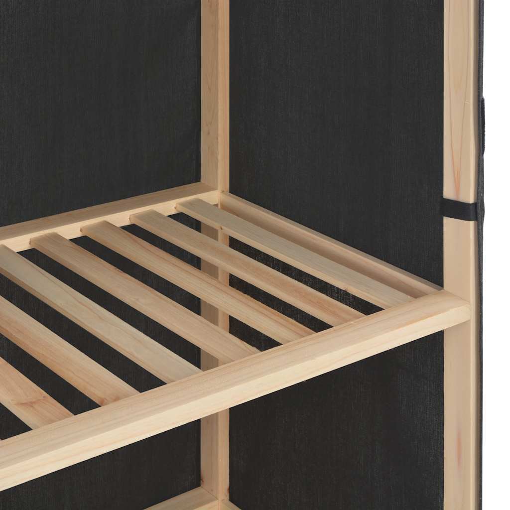 Armadio a 3 Ripiani Grigio 79x40x170 cm in Tessuto | homemem39