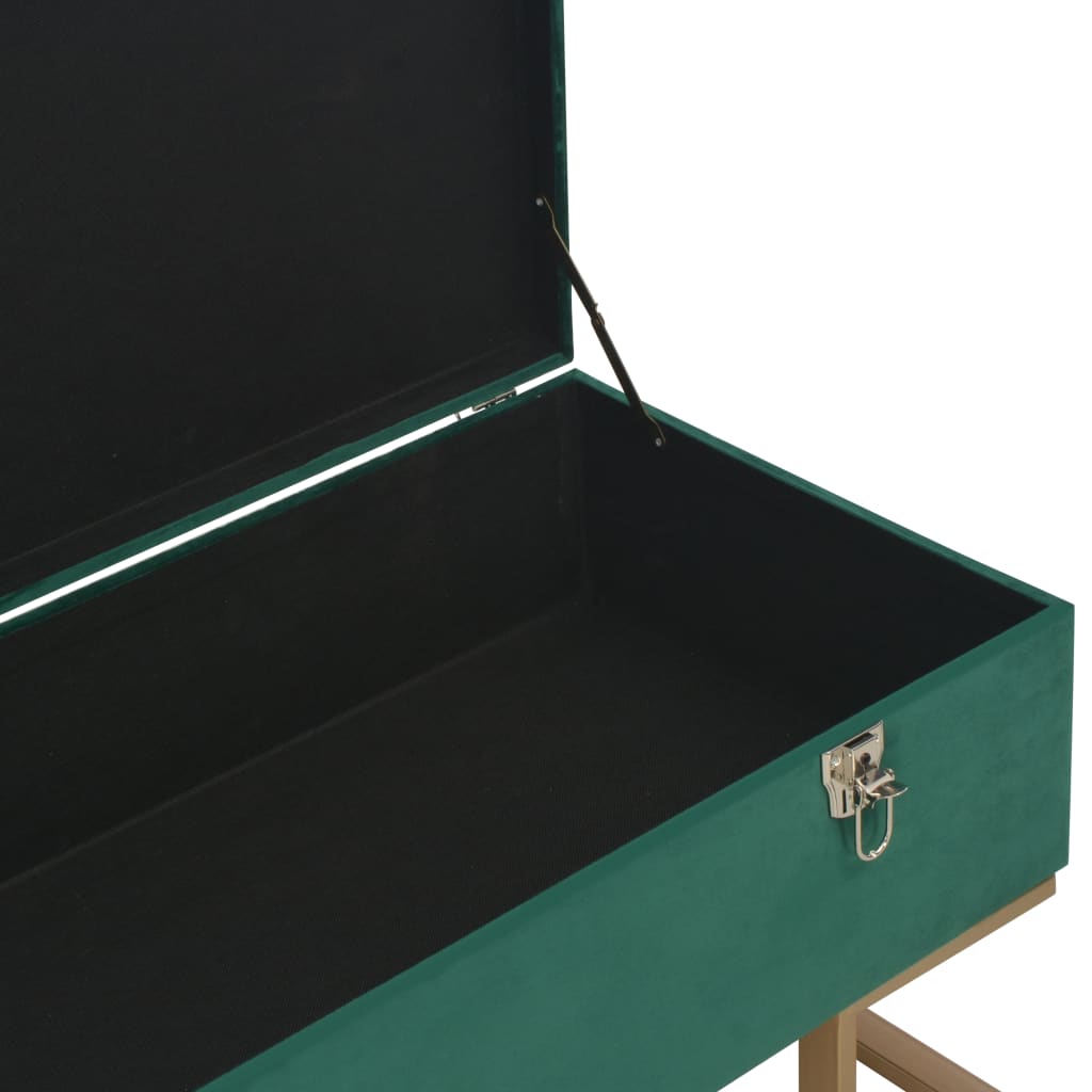 Panca con Vano Portaoggetti 105 cm in Velluto Verde | homemem39