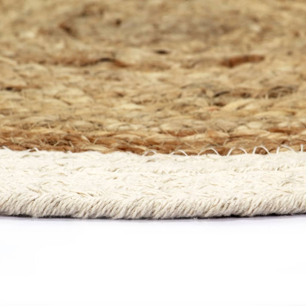 Tovagliette 6 pz Naturale Neutro 38 cm Rotonde in Juta e Cotone | homemem39