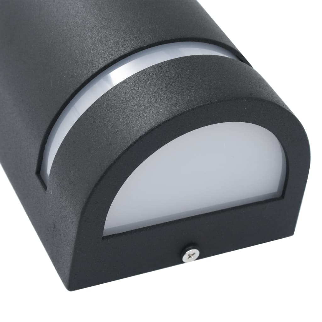 Lampade da Parete da Esterno 2 pz 35 W Nere Semicircolari | homemem39