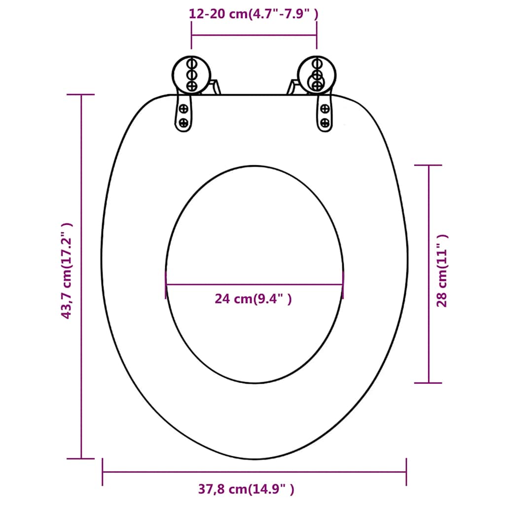 Tavolette WC con Coperchi 2 pz in MDF Design Legno Antico | homemem39