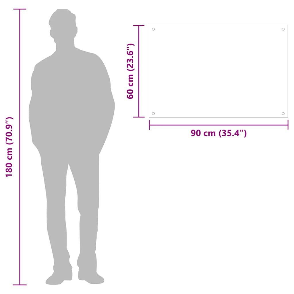 Paraschizzi per Cucina Bianco 90x60 cm in Vetro Temperato - homemem39