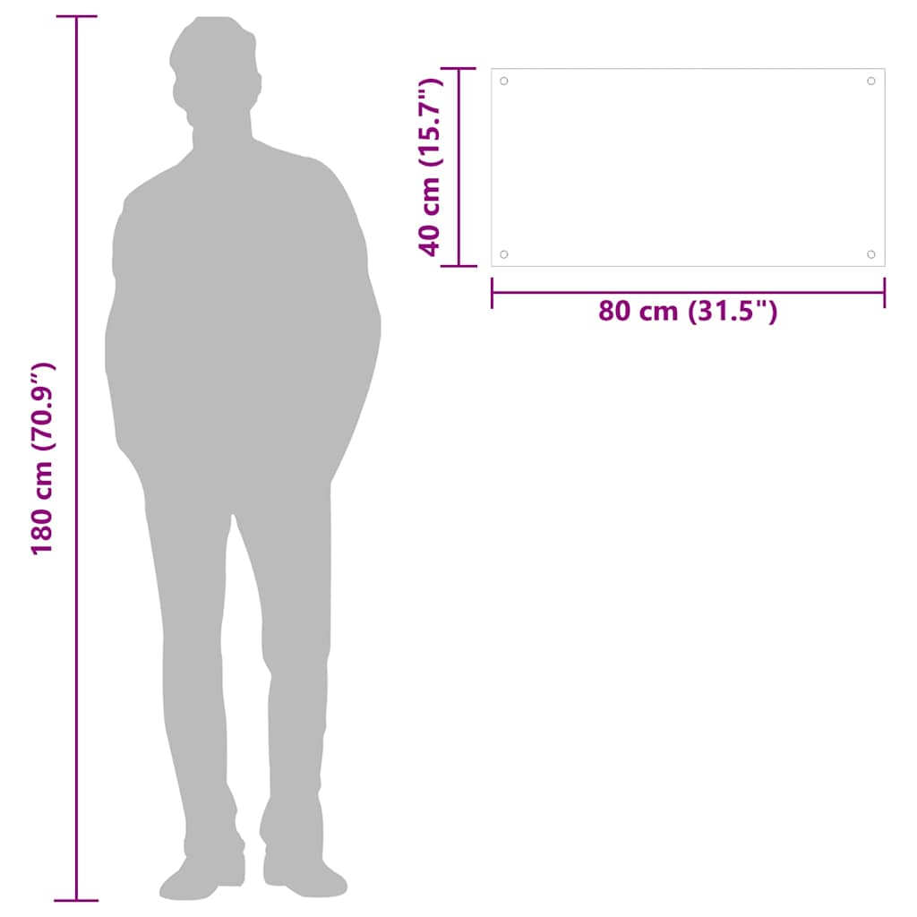 Paraschizzi per Cucina Nero 80x40 cm in Vetro Temperato - homemem39