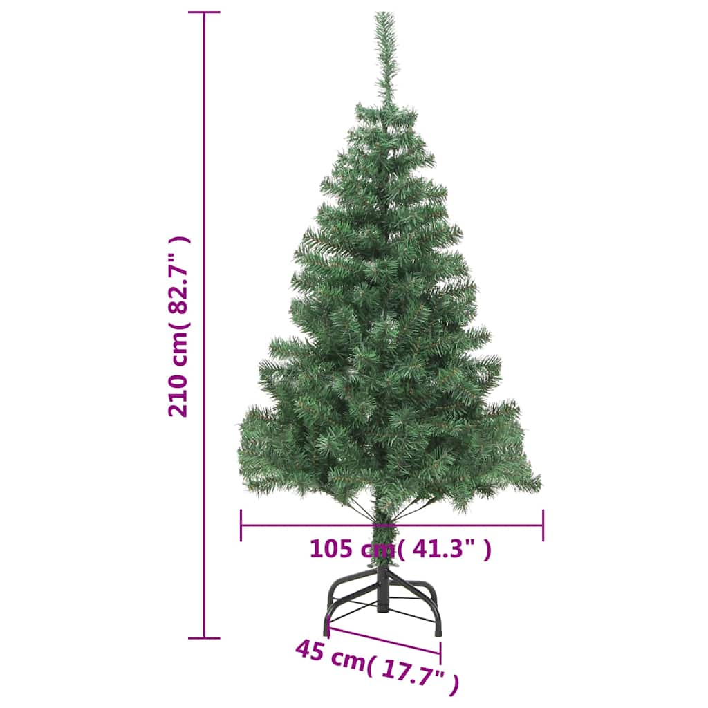 Albero Natale Artificiale con Supporto Acciaio 210 cm 910 Rami | homemem39