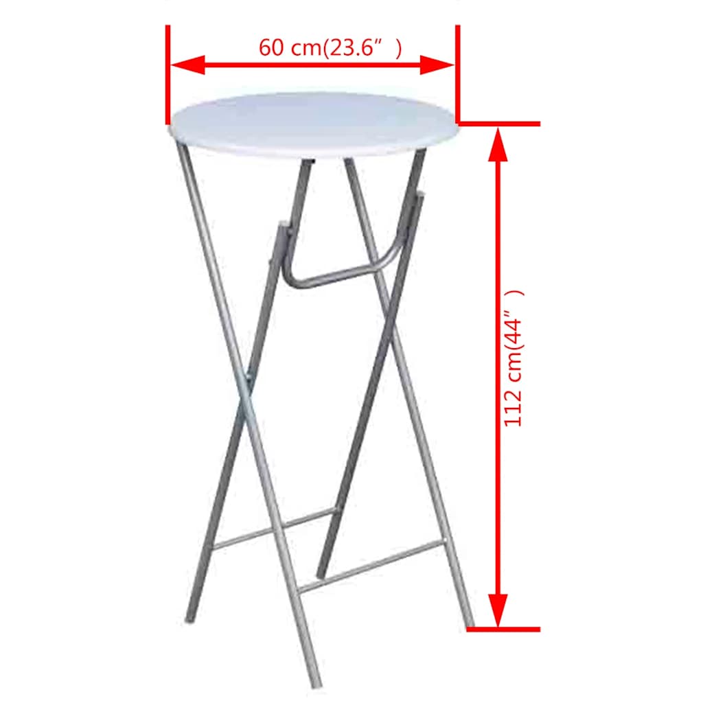 Tavoli da Bar Set 4 pz con Ripiano in MDF Bianco | homemem39