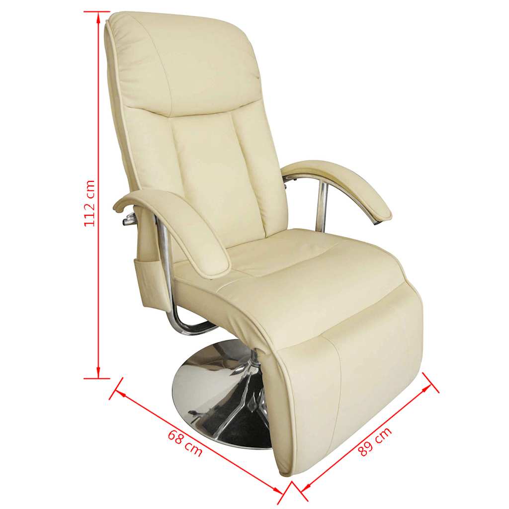 Poltrona Massaggiante Bianco Crema in Similpelle | homemem39