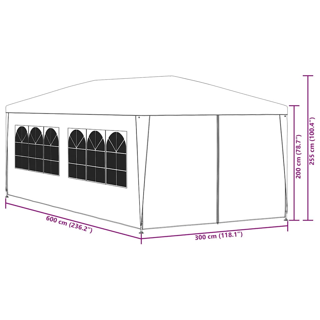 Tenda per Feste 3x6 m Bianca - homemem39