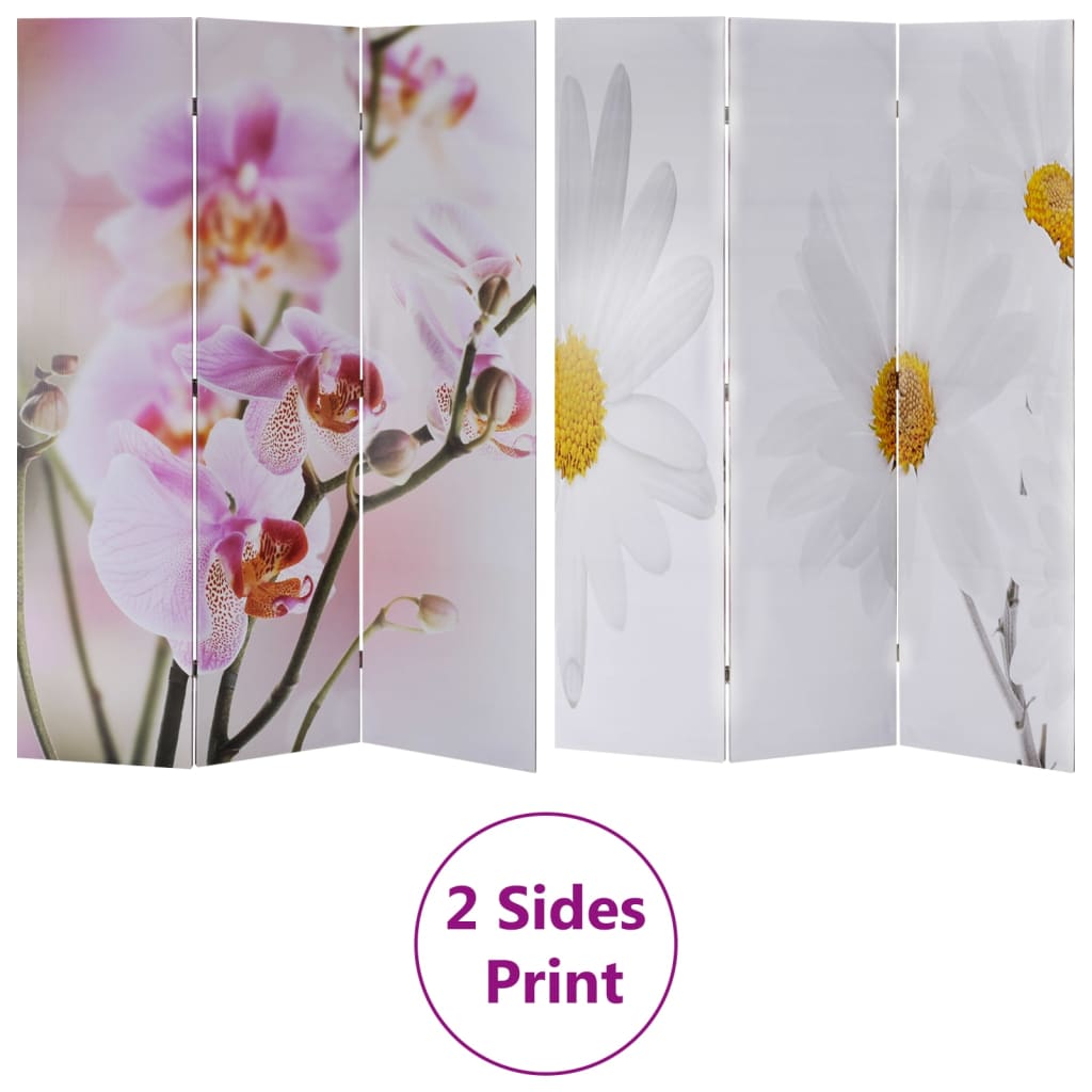Paravento Pieghevole 120x170 cm con Stampa Fiore | homemem39