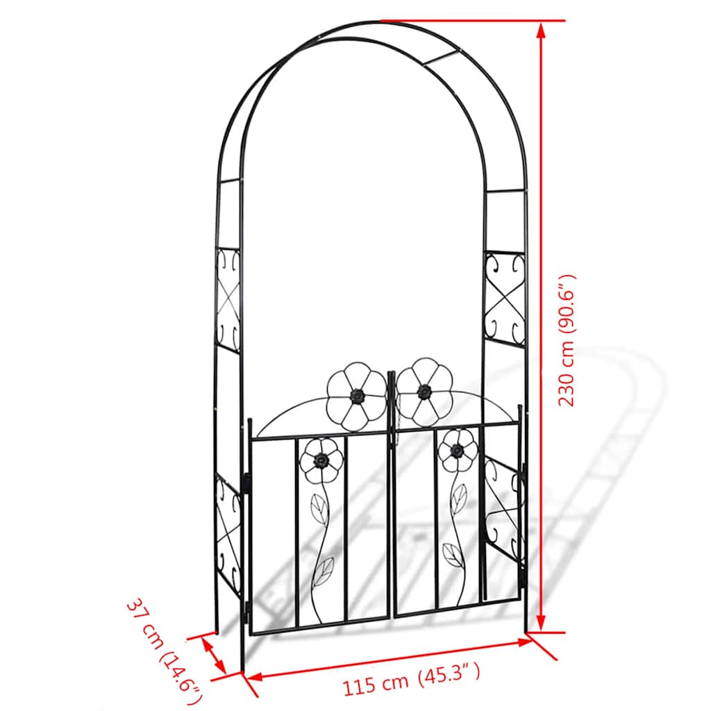 Arco con porta da giardino per piante rampicanti | homemem39