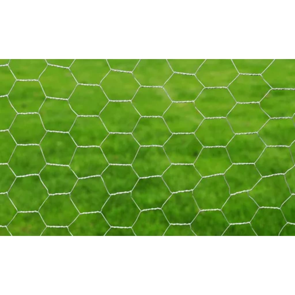 Recinzione in Rete per Pollaio Acciaio Zincato 25x0,75m Argento | homemem39
