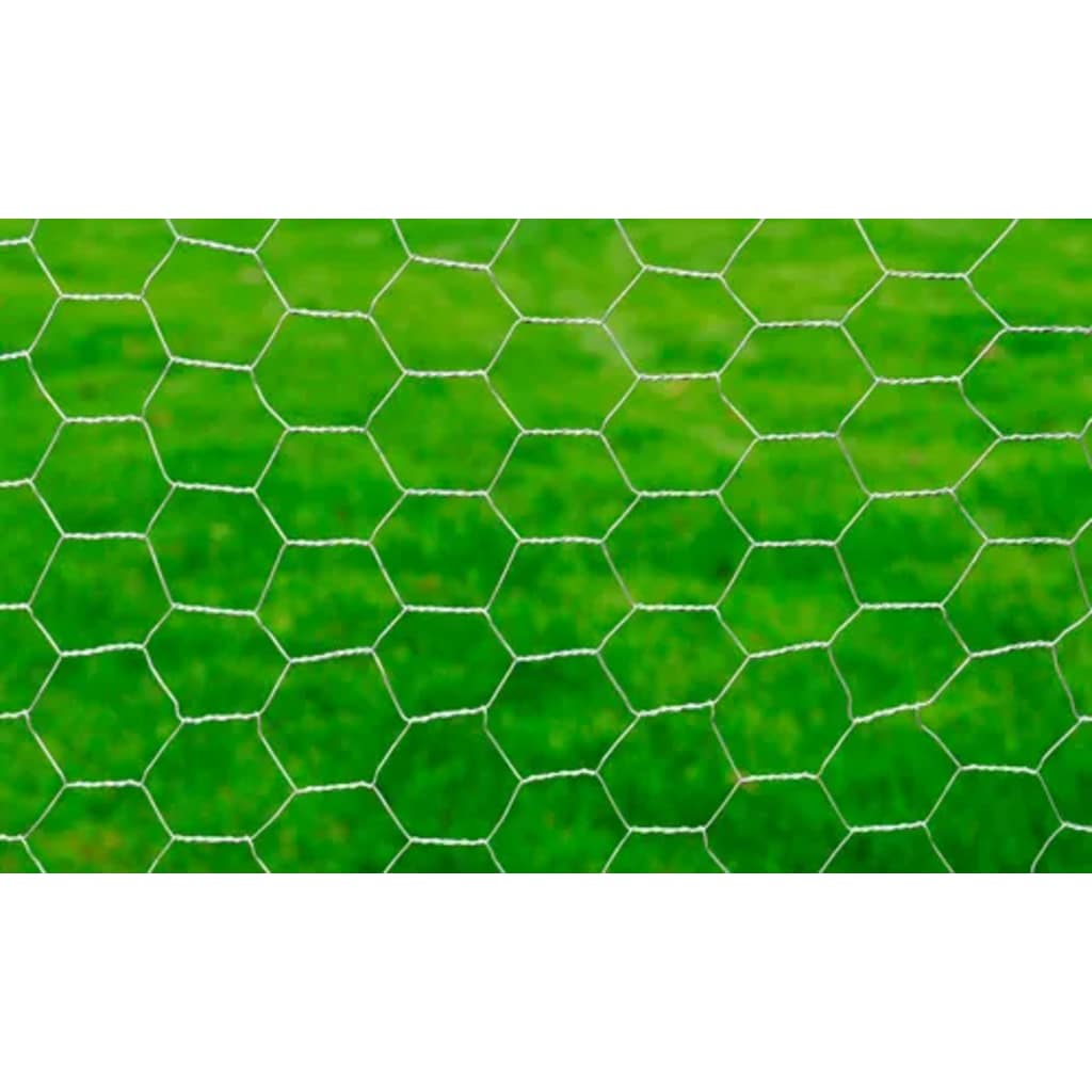 Recinzione in Rete per Pollaio Acciaio Zincato 25x0,75m Argento | homemem39
