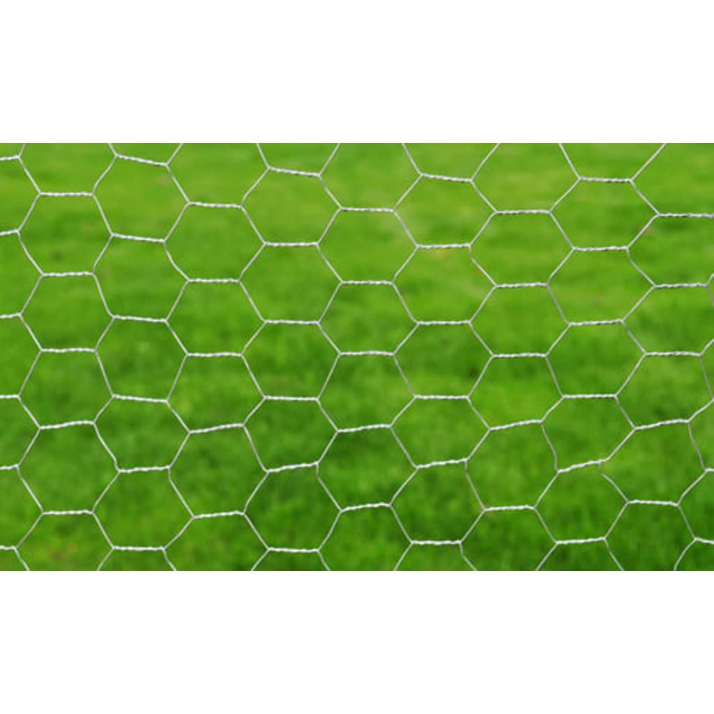 Recinzione in Rete per Pollaio Acciaio Zincato 25x1 m Argento | homemem39