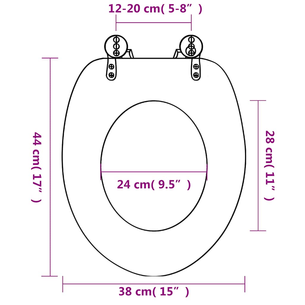 Sedile WC in MDF con Coperchio Design Stella Marina | homemem39