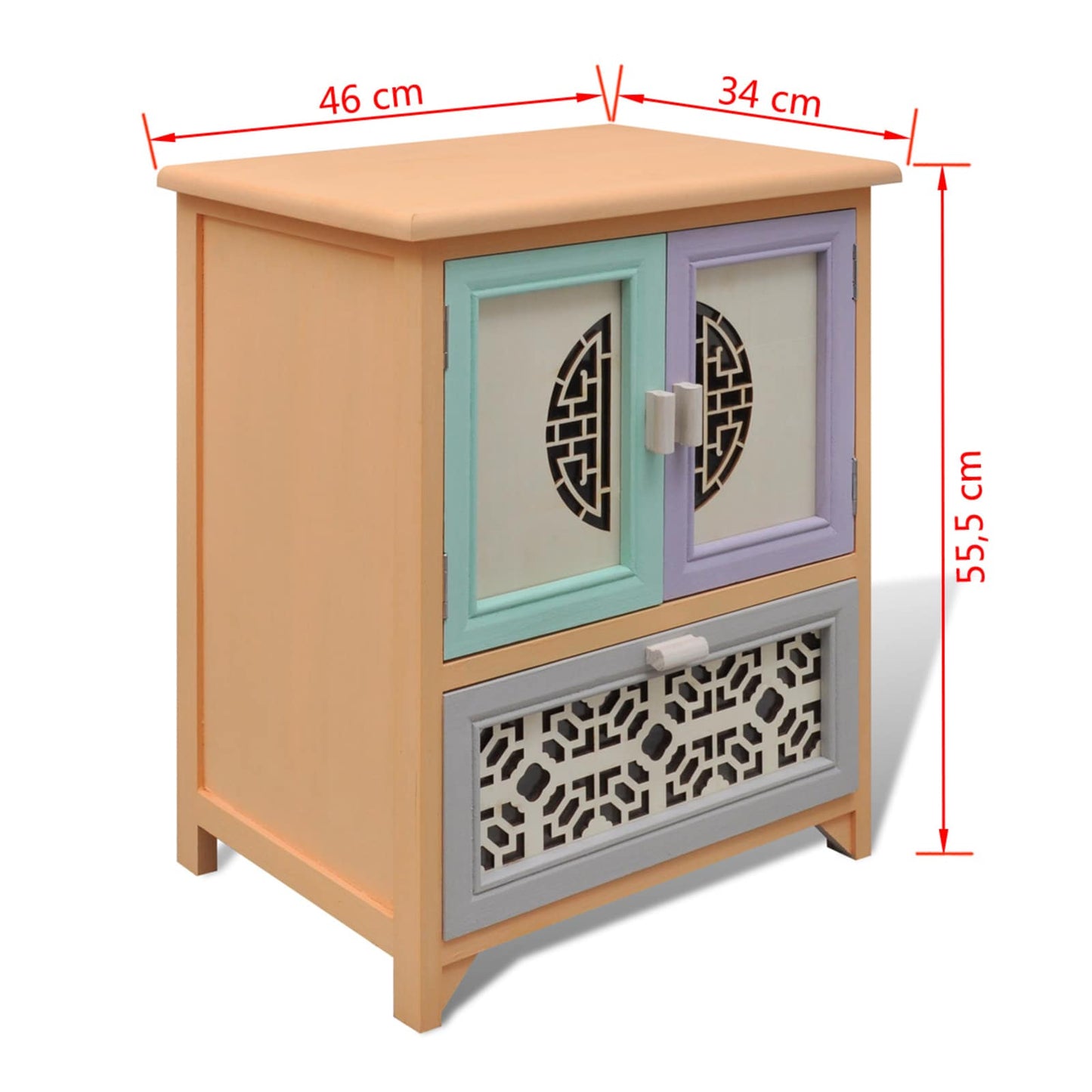Mobile laterale Multicolore 46 x 34 x 55.5 cm
