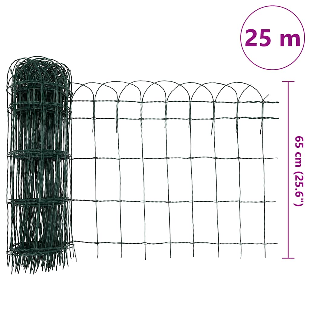 Recinzione per Giardino in Ferro Verniciato a Polvere 25x0,65 m | homemem39